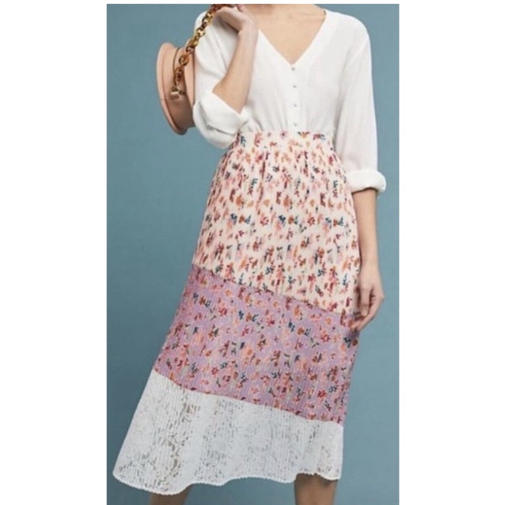 Anthropologie Laia patterned skirt